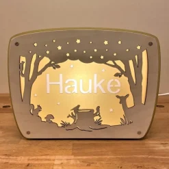 Sale Naamlamp Bosdieren Hout Lampen|Kraamcadeaus