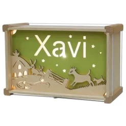 Best Naamlamp 2D Deluxe Boerderij Hout Lampen|Kraamcadeaus