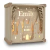 Hot Naamlamp 3D Kasteel Hout Lampen|Kraamcadeaus