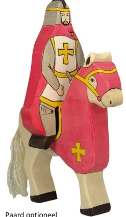 New Ridder Rode Mantel Zittend op Paard 80246 Figuren En Toebehoren