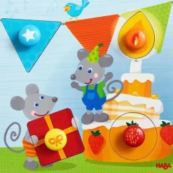 Inlegpuzzel Muizenfeest Knoppuzzels|Houten Puzzels