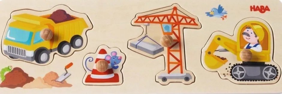 Inlegpuzzel Op de werf Knoppuzzels