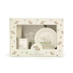 Servies Set Bashful Bunny Kom, Kopje en Bord Kinderservies