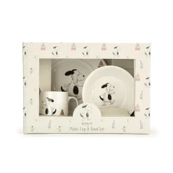 Sale Servies Set Bashful Hond Kom, Kopje en Bord Kinderservies