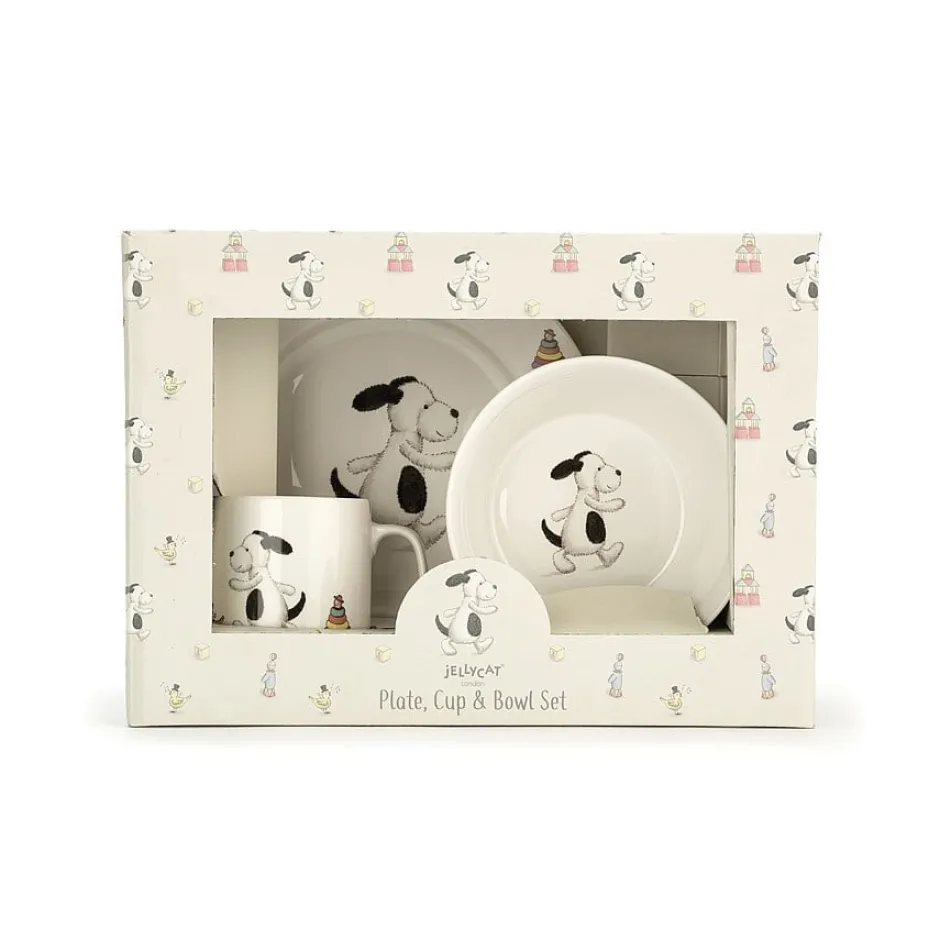 Sale Servies Set Bashful Hond Kom, Kopje en Bord Kinderservies