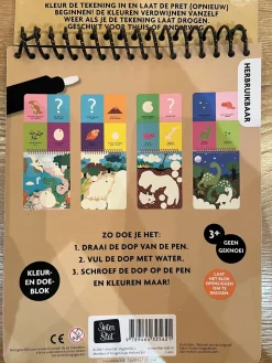 New Kleuren met water Dino's Kleurboeken