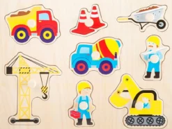 Knoppuzzel Bouw Hout 8 pcs. Knoppuzzels|Houten Puzzels