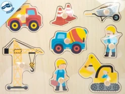 Knoppuzzel Bouw Hout 8 pcs. Knoppuzzels|Houten Puzzels