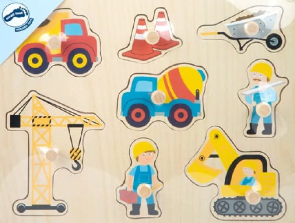 Knoppuzzel Bouw Hout 8 pcs. Knoppuzzels|Houten Puzzels