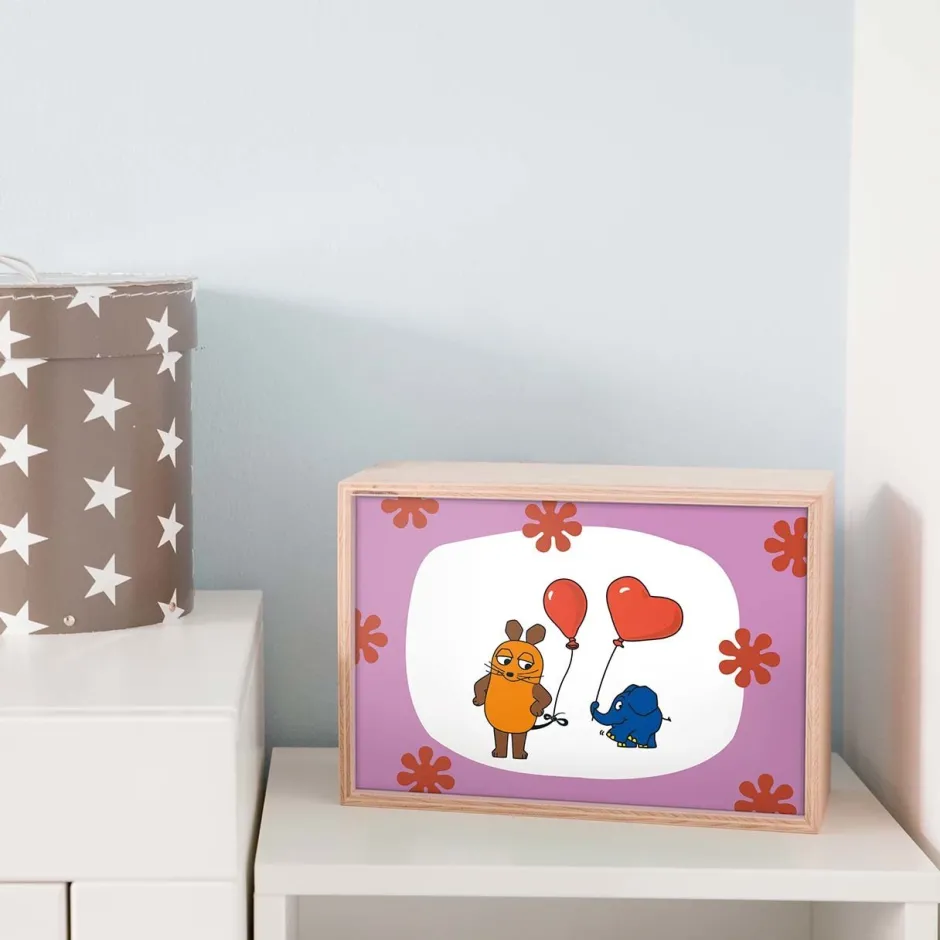 Clearance Motief Muis met Ballon Wandlamp Rechthoekig Lampen