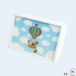 Best Wandlamp Rechthoekig Luchtballon Wit Hout Lampen