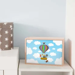 New Wandlamp Rechthoekig Luchtballon Beuken Hout Lampen