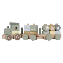 Online Blokkentrein Tractor Little Farm Hout Treinen