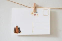 Best Ansichtkaart Kerstkaart Kijken naar Vuurwerk Wenskaarten