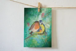 Online Ansichtkaart Vogelgezin in het Groen Wenskaarten