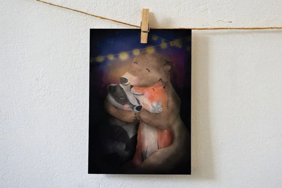 Best Ansichtkaart Lekker knuffelen Wenskaarten