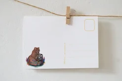 Best Ansichtkaart Bosdieren Bedankt met Bloemen Wenskaarten