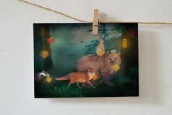 Best Ansichtkaart Lichtjes in de Nacht Wenskaarten