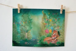 Hot Wenskaart Lief Gezin met Vosjes Wenskaarten