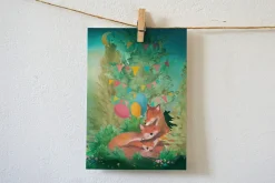 Hot Wenskaart Lief Gezin met Vosjes Wenskaarten