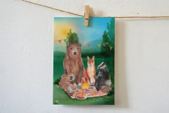 Sale Wenskaart Picknicken met Bosdieren Wenskaarten