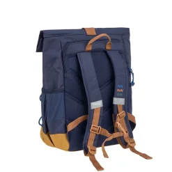 Outlet Kinderrugzak Medium Rolltop Little Gang Navy Tassen & Rugzakken