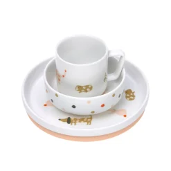 Discount Kinderservies Porselein Spicey Orange set 3-delig Kinderservies