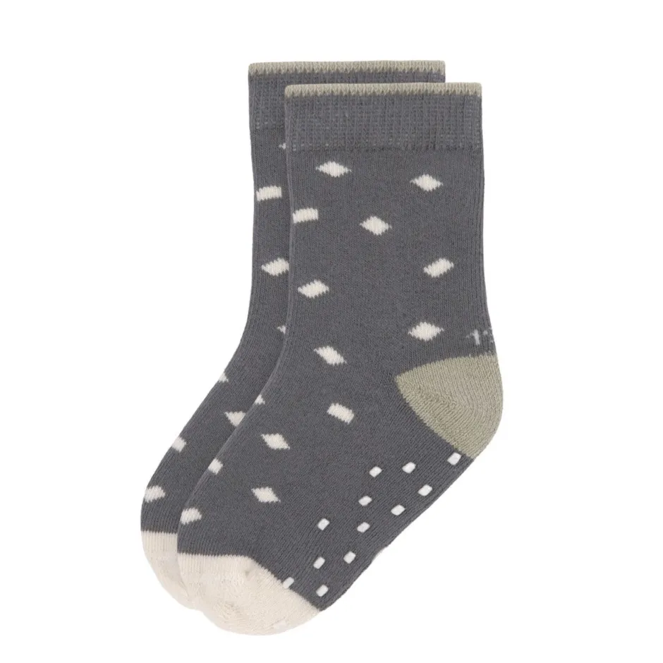 Discount Kindersokjes Anti-Slip Anthracite/Olive Set 2-delig Kinderkleding