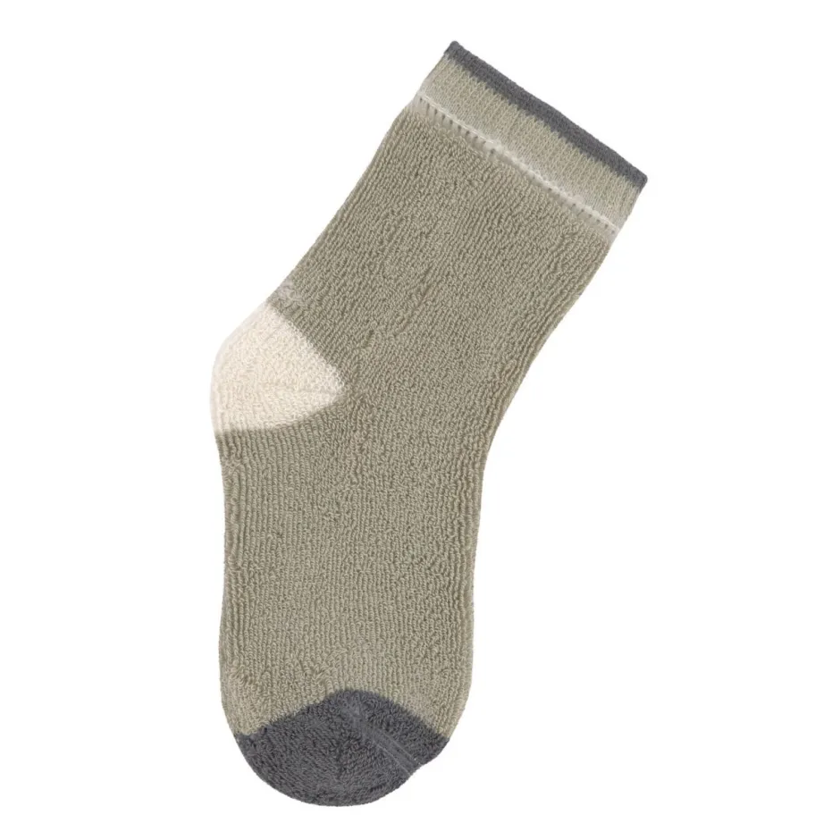 Discount Kindersokjes Anti-Slip Anthracite/Olive Set 2-delig Kinderkleding