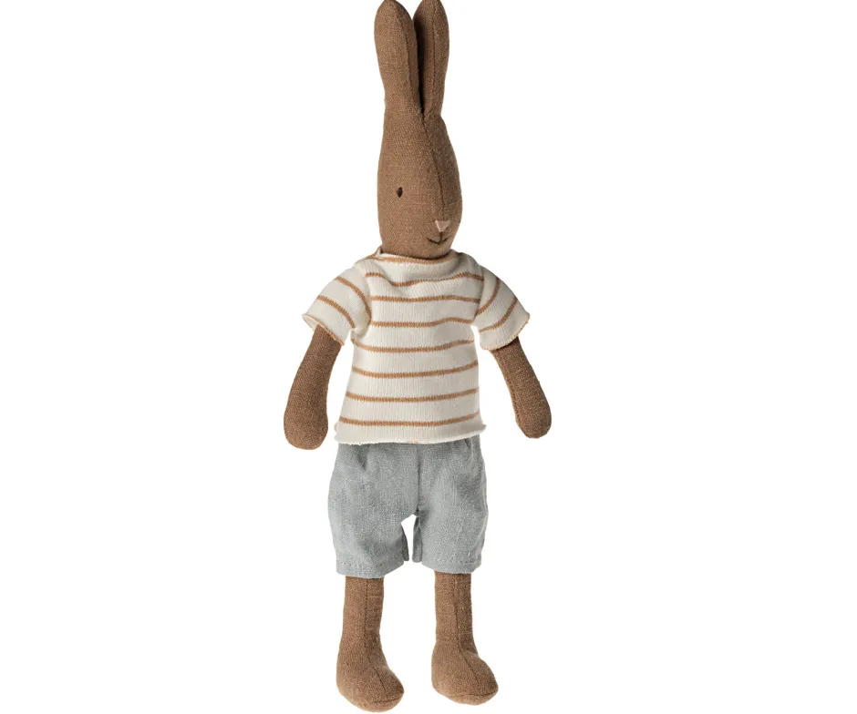 New Knuffel Konijn Size 1 Bruin Streepmotief Konijnen & Hazen