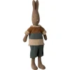 Knuffel Rabbit Size 2 Bruin met Shirt en Short 29cm Konijnen & Hazen