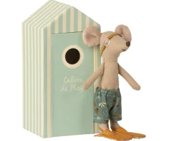 Discount Knuffelmuis Beach Mice Big Brother in Strandhokje Muizen