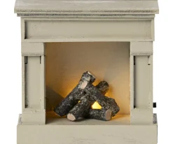 Clearance Poppenhuis Openhaard Off White Poppenhuis