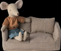 Poppenhuis Sofa Geruit 17cm Poppenhuis