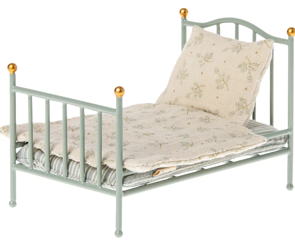 Hot Poppenhuis Vintage Bed Mint Poppenhuis