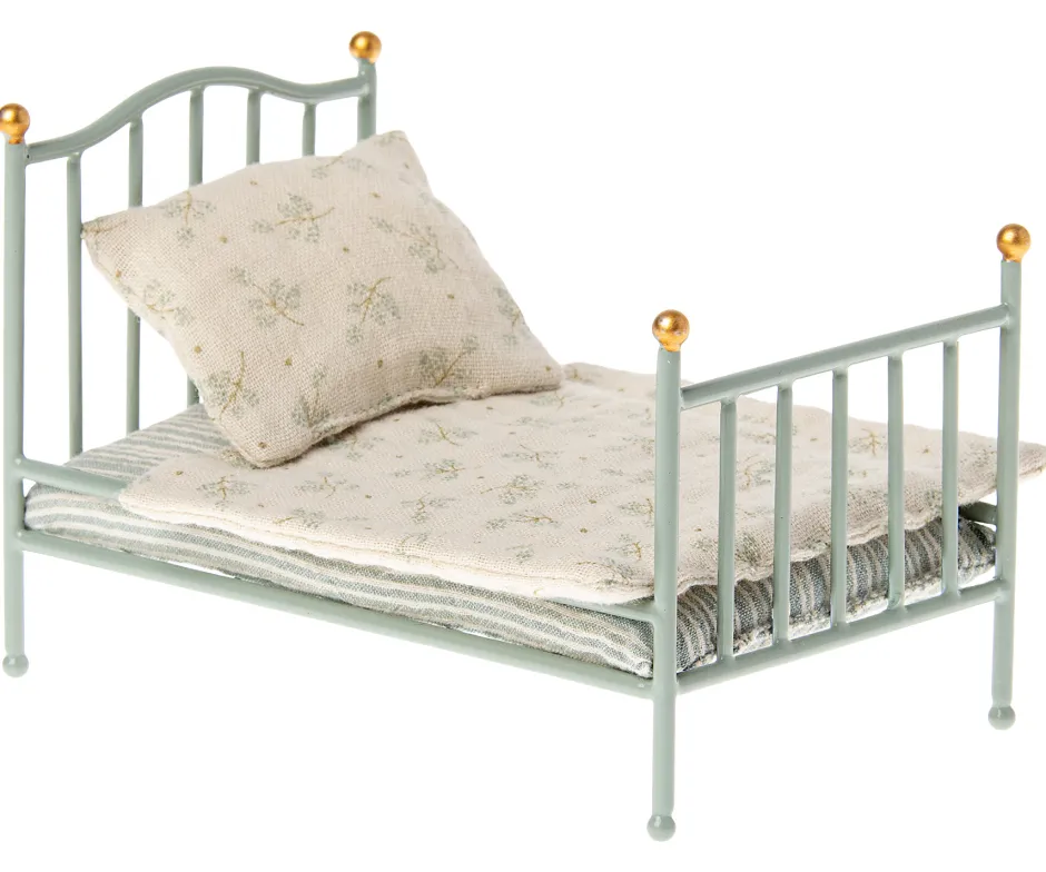 Hot Poppenhuis Vintage Bed Mint Poppenhuis