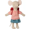Best Tricycle Mouse Grote Zus met Rugzak Rood Muizen