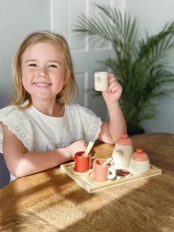 New Theeset met Dienblad Hout Pretend Play / Rollenspel