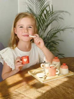 New Theeset met Dienblad Hout Pretend Play / Rollenspel