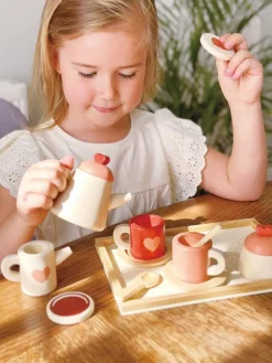 New Theeset met Dienblad Hout Pretend Play / Rollenspel