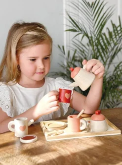 New Theeset met Dienblad Hout Pretend Play / Rollenspel