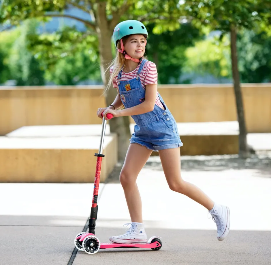 Clearance Maxi Deluxe Inklapbaar Neon Roze Led Steppen