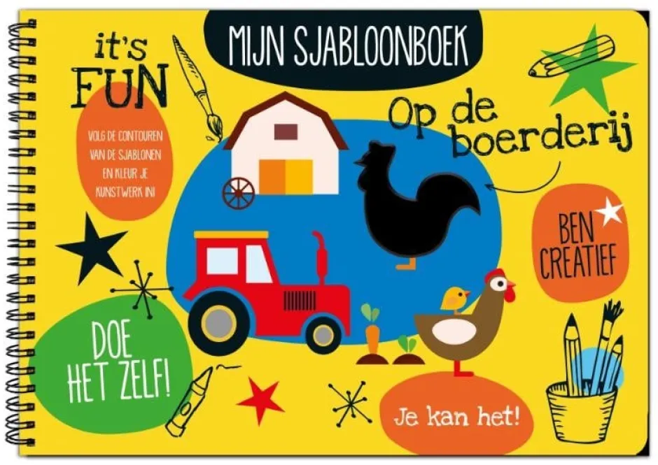 New Mijn sjabloonboek - Op de boerderij Kleurboeken