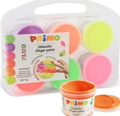 Outlet Vingerverf Fluor 6 Potjes (6x100g) Creatief