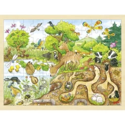 Puzzel Puzzel Ontdekking in de Natuur Hout 96 pcs Houten Puzzels