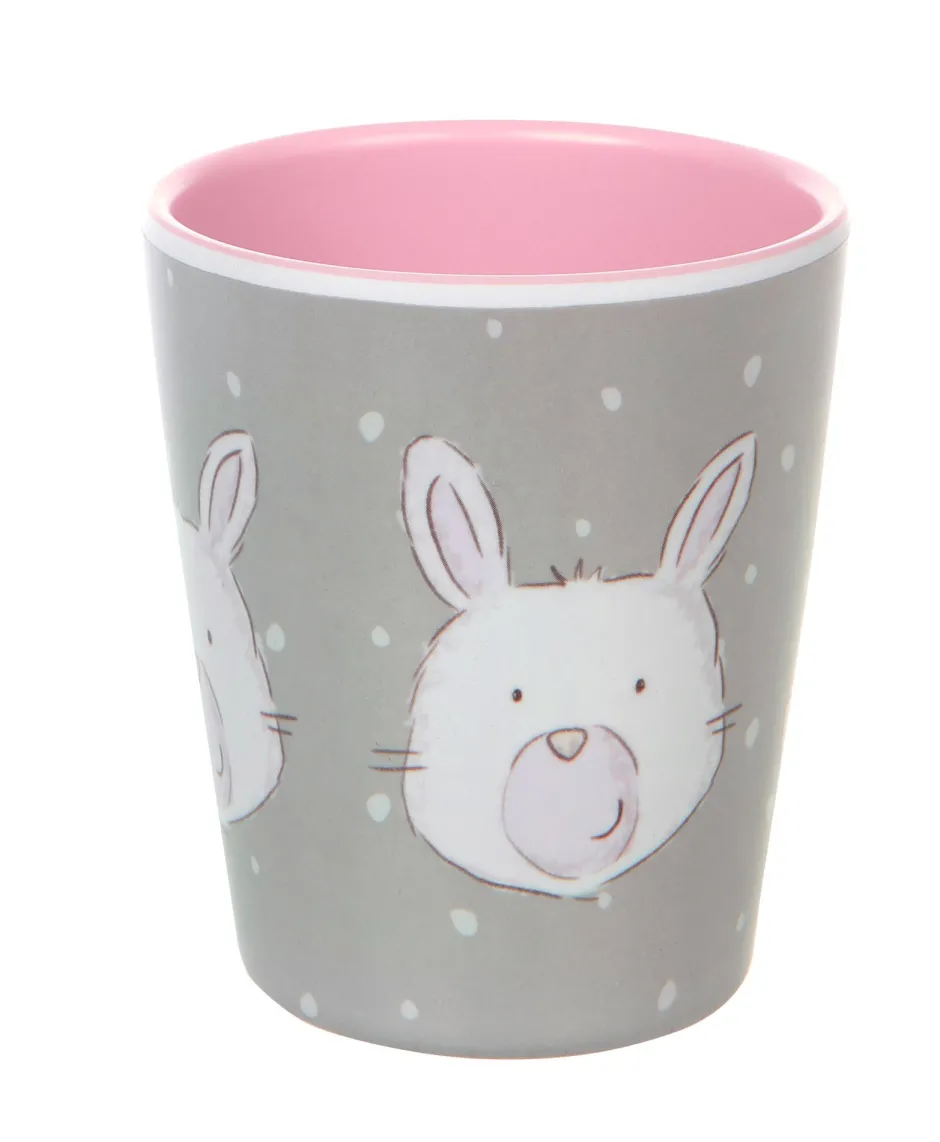 Online Beker Melamine Konijn Roze Kinderservies|Schoen-/ Sinterklaascadeautjes
