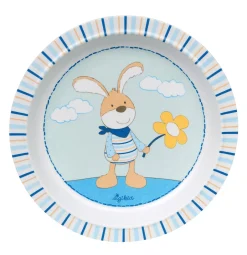 Bord Melamine Konijn Blauw Kinderservies