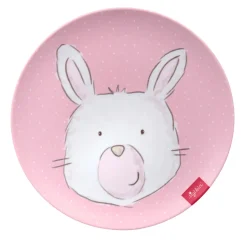 Best Bord Melamine Konijn Roze Kinderservies