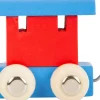 New Lettertrein Blauw en Rood Hout Kleine Cadeautjes|Kleine Cadeaus