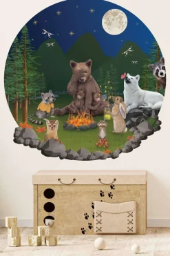 Discount Muursticker Groot Beer met zijn Vriendjes Decoratie